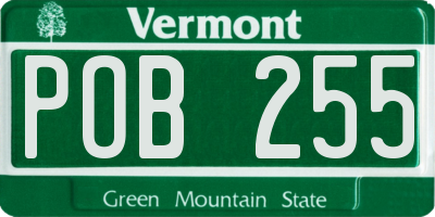 VT license plate POB255