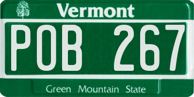 VT license plate POB267