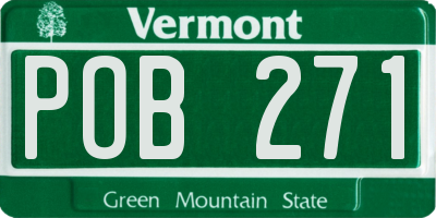 VT license plate POB271