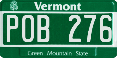 VT license plate POB276