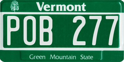 VT license plate POB277