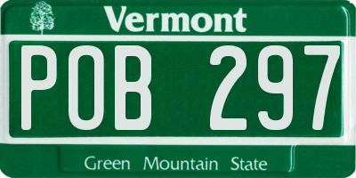 VT license plate POB297