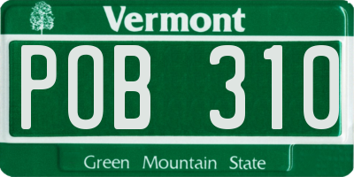 VT license plate POB310