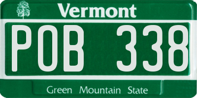 VT license plate POB338