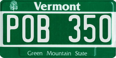 VT license plate POB350