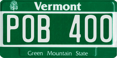 VT license plate POB400