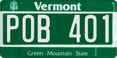 VT license plate POB401