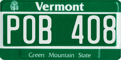 VT license plate POB408