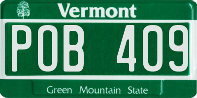 VT license plate POB409