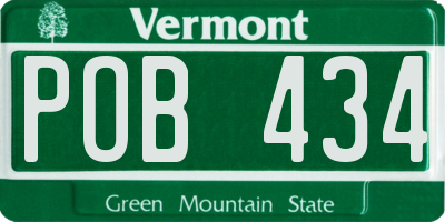 VT license plate POB434