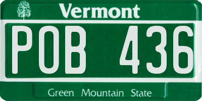 VT license plate POB436