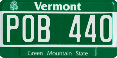 VT license plate POB440