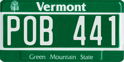 VT license plate POB441