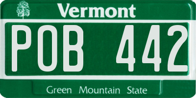 VT license plate POB442