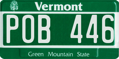 VT license plate POB446