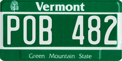 VT license plate POB482