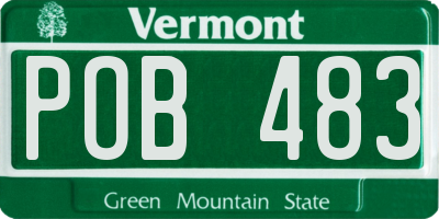 VT license plate POB483