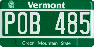 VT license plate POB485
