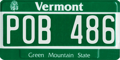 VT license plate POB486