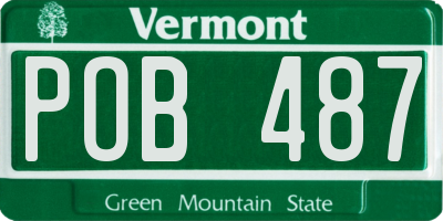 VT license plate POB487