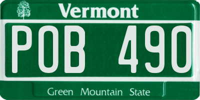 VT license plate POB490