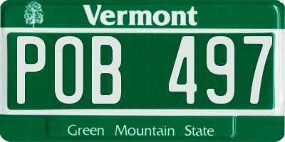 VT license plate POB497