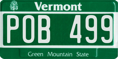 VT license plate POB499