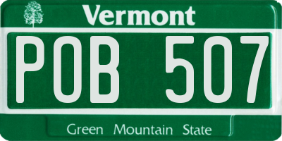 VT license plate POB507
