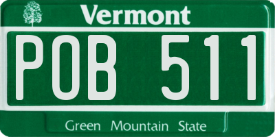VT license plate POB511