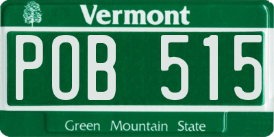 VT license plate POB515
