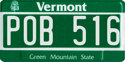 VT license plate POB516