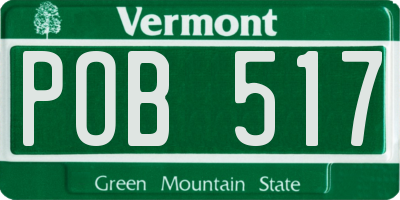 VT license plate POB517