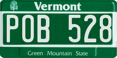 VT license plate POB528