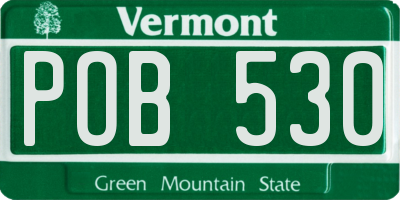 VT license plate POB530