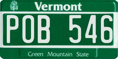 VT license plate POB546