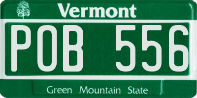 VT license plate POB556