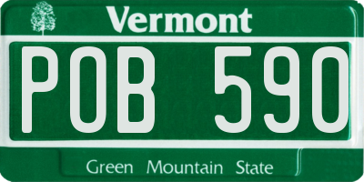 VT license plate POB590