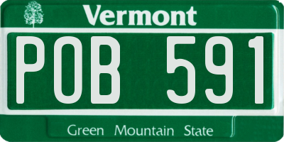 VT license plate POB591