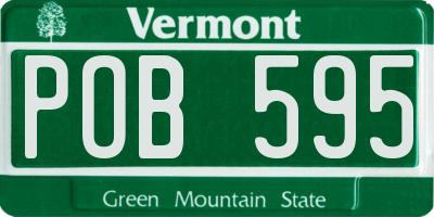 VT license plate POB595
