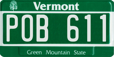 VT license plate POB611