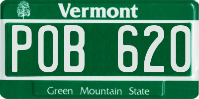 VT license plate POB620