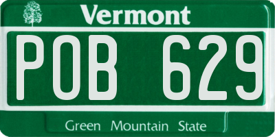 VT license plate POB629