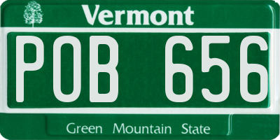 VT license plate POB656