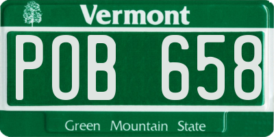 VT license plate POB658