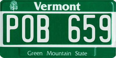 VT license plate POB659
