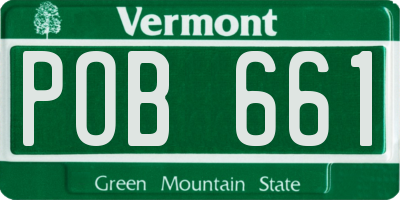 VT license plate POB661