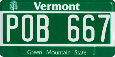 VT license plate POB667