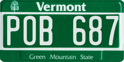 VT license plate POB687