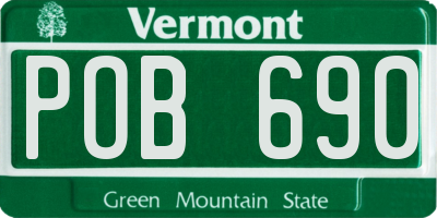 VT license plate POB690