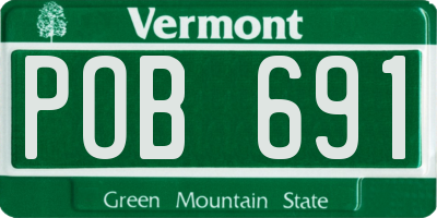 VT license plate POB691